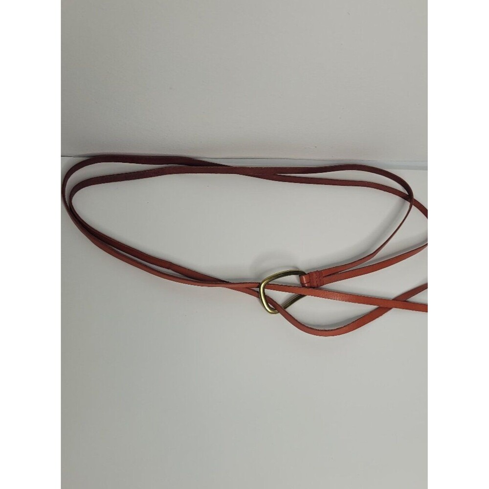Burnt orange layered thin skinny boho western minimalist wrap around belt